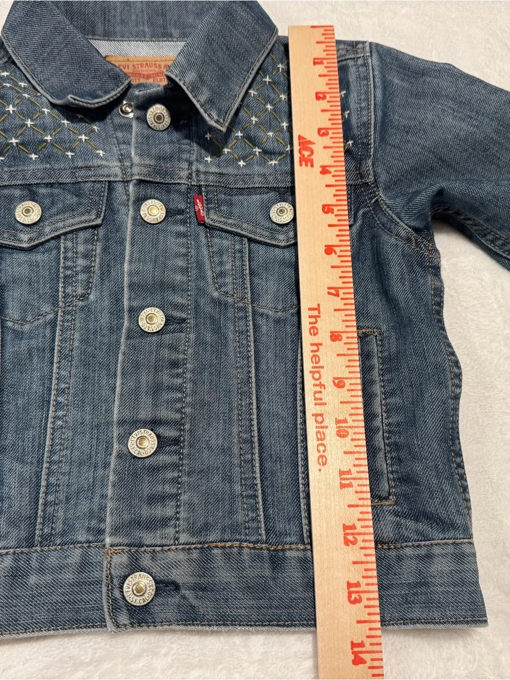 Levi's Kids 3T Denim Jacket with Sashiko Stitching